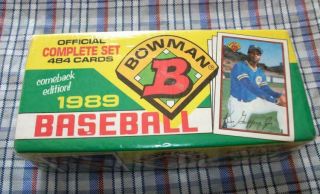 1989 Bowman Baseball Complete 484 Card Set Comeback Edition Mint