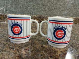 2 Vintage 1990 Chicago Cubs Coffee Mug Cup Mlb Baseball Sports