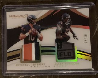 2018 Immaculate Mitchell Trubisky/allen Robinson Dual Patch /10 Chicago Bears