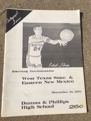 Vtg 1970 West Texas State Men’s Basketball Program Signed Robert Thorpe Wtamu