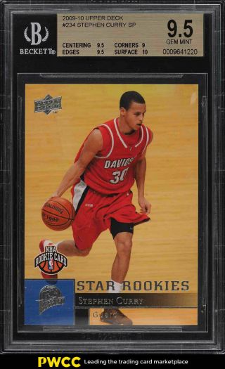 2009 Upper Deck Basketball Stephen Curry Sp Rookie Rc 234 Bgs 9.  5 Gem Mt (pwcc)