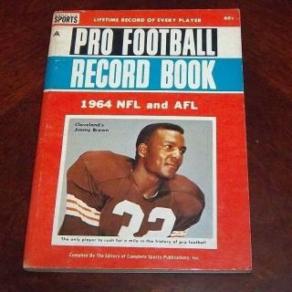 Pro Football Record Book 1964 Official Jim Brown Keith Lincoln / Covers