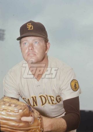 1970 Topps Baseball Color Negative.  Jack Baldschun Padres