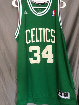 Authentic Adidas Swingman Boston Celtics Paul Pierce Away Jersey Sz L