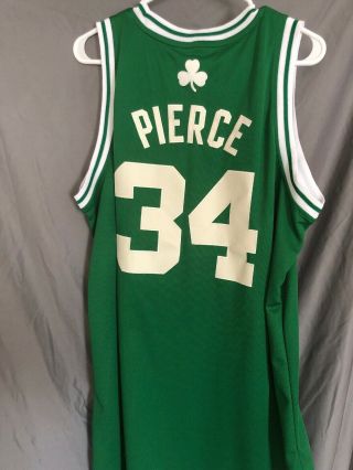 Authentic Adidas Swingman Boston Celtics Paul Pierce Away Jersey Sz L 2