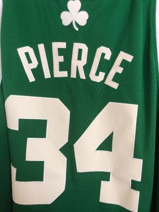 Authentic Adidas Swingman Boston Celtics Paul Pierce Away Jersey Sz L 6