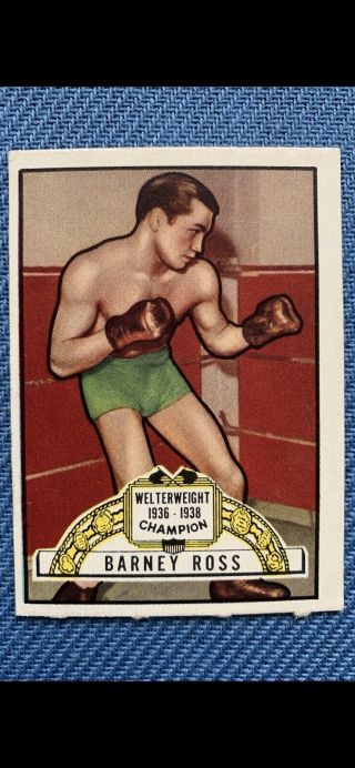 1951 Topps Ringside Barney Ross 45 Boxing Card Vg - Ex