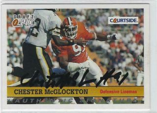 Chester Mcglockton Clemson Tigers Football 1992 Courtside Auto Autograph Card