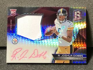 12/15 R.  Joshua Dobbs 2017 Spectra Neon Pink Autograph Jersey Patch Auto Rpa