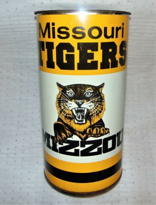 Rare Vintage 1980 Missouri Tigers Metal Trash Can Ncaa Mizzou 19inx10in