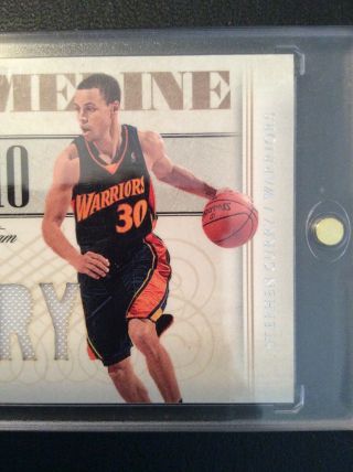 2009 - 10 Stephen Curry National Treasures RC 45/49 5 Piece Jersey Card 3