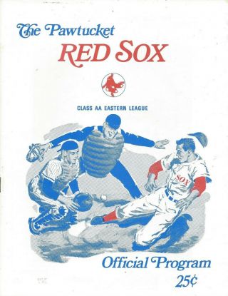 1971 Pawtucket Red Sox Minor League Baseball Program Eastern League Fwil