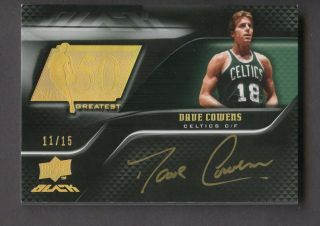 2008 - 09 Upper Deck Ud Black Nba 50 Greatest Dave Cowens Gold Ink Auto 11/15