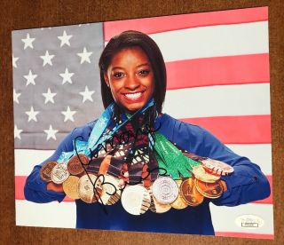 Simone Biles Signed Autographed 8x10 Photo Olympics Gold Rio Usa Us Jsa