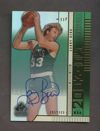 2003 - 04 Sp Signature Edition Larry Bird Boston Celtics Hof Auto 27/33