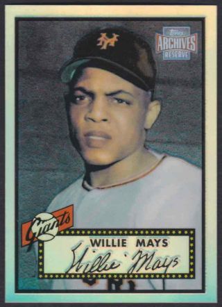 2001 Topps Archives Reserve Reprint Willie Mays York Giants 91 Of 100