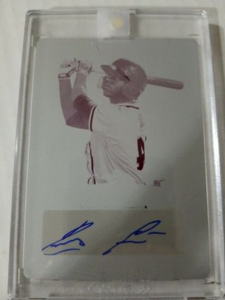Ronald Acuna 2018 Leaf Metal Sports Heroes Autograph Printing Plate Auto Sp 1/1