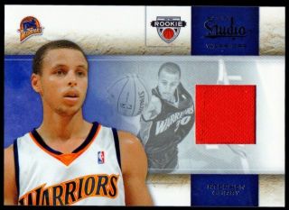 2009 - 10 Stephen Curry Panini Studio Materials Patch Rookie Rc 129 Sp 125/249