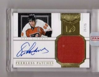 Eric Lindros 2011 - 12 Dominion Peerless Patches Autograph & Patch Sp/25 74 Auto