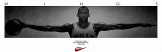(72x23) Michael Jordan (wings Door) Sports Poster Print