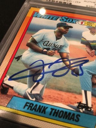 Frank Thomas White Sox Signed Auto 1990 Topps Rookie Card 414 PSA/DNA ITP 3