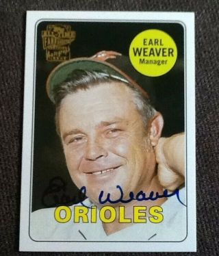 Earl Weaver 2004 Topps All Time Fan Favorite Autograph Ffa - Ew Orioles