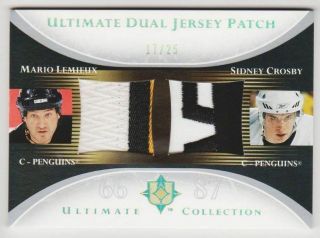 05 - 06 Sidney Crosby / Mario Lemieux Ultimate Sp Gold Rookie Jersey Patch /25