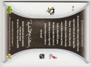 05 - 06 Sidney Crosby / Mario Lemieux Ultimate SP Gold Rookie Jersey Patch /25 2