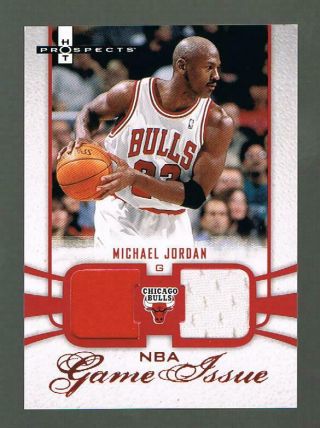 Michael Jordan Game Dual Jersey 2007 - 08 Fleer Hot Prospects /25 2 - Color