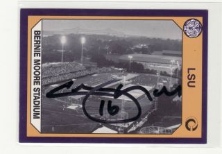 Craig Nall Lsu University Autographed Card With Personalized Index Card
