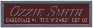 Ozzie Smith Cardinals Nameplate For Autographed Signed Bat - Baseball - Jersey - Photo
