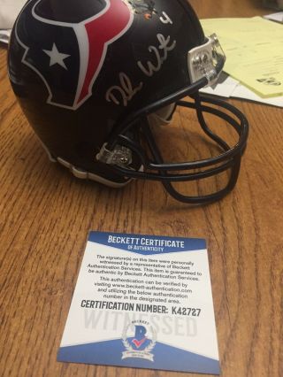 Deshaun Watson Signed Mini Helmet Beckett Psa Jsa Houston Texans Clemson Witness
