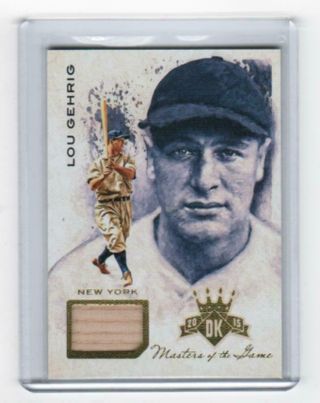 Lou Gehrig 2015 Donruss Diamond Kings Masters Of The Game Ssp Game Bat /25