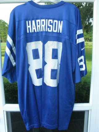 Reebok Nfl Football Indianapolis Colts Marvin Harrison Blue White Jersey 88 Xl