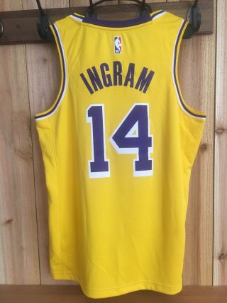 Brandon Ingram Los Angeles Lakers Nike Swingman Icon Edition Gold Sz L 48 2