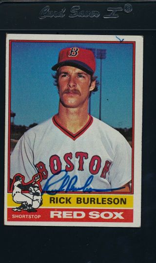 1976 Topps 29 Rick Burleson Red Sox Signed Auto 4872