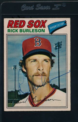 1977 Topps 237 Rick Burleson Red Sox Signed Auto 6861