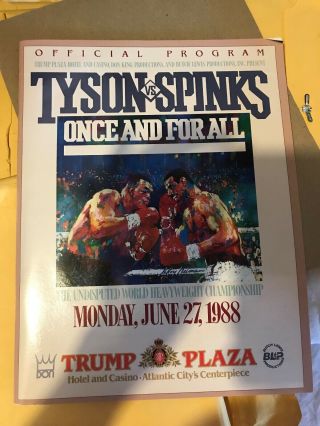 Tyson Vs Spinks Official Program From Trump Plaza Vintage