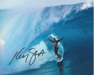 Kelly Slater Hand Signed Pro Surfing Legend 8x10 Photo C Surfer Hawaii Surf