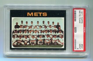 1971 Topps 641 York Mets Team Psa 9