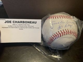 Joe Charboneau • 1980 Al Roy • Signed Baseball Autographed Tristar Indians
