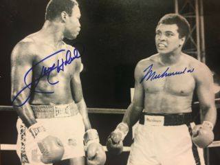 Muhammad Ali And Larry Holmes 8x10 Signed