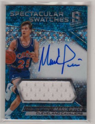 2016 - 17 Spectra Neon Blue Spectacular Swatches Jersey Auto Mark Price 82/99