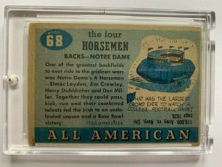 1955 Topps All - American The Four Horsemen 68 Notre Dame 2