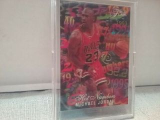 Michael Jordan 1995 - 96 Flair Hot Numbers 3d Insert 4 Chicago Bulls