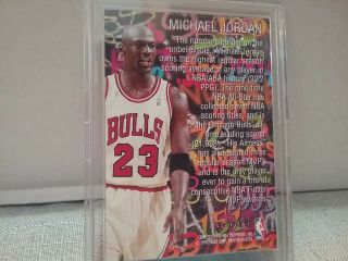 Michael Jordan 1995 - 96 Flair Hot Numbers 3D Insert 4 Chicago Bulls 2