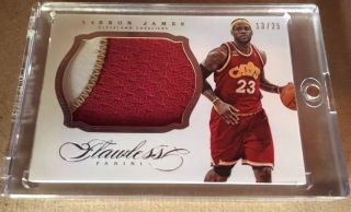 Lebron James Flawless /25 Game Jersey Patch Panini Bgs Psa Non Auto