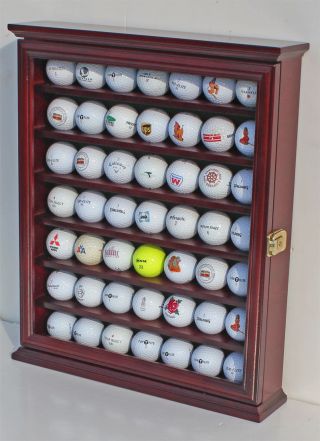 49 Golf Ball Display Case Rack Cabinet With Glass Door,  Lockable,  Gb49l - Che