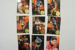 1995 Rugby League Series 1 Winners Circle Set Of 9 Cards