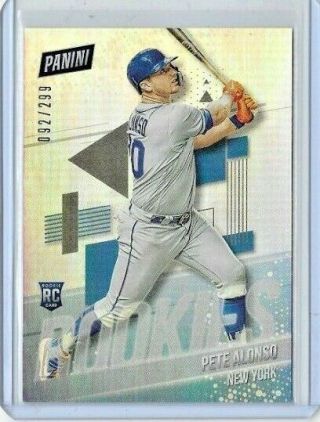 2019 Pete Alonso Panini National Silver Pack Rc Base Ed 092/299
